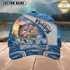 Maxcorners Fishing Ocean Sunset Personalized 3D Cap