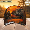 Maxcorners Hunting Skull Hunter Orange Sunset Personalized 3D Cap