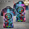 Maxcorners Darts Neon Zombie Bear Customized Name, Team Name 3D Shirt For Women