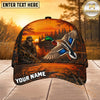 Maxcorners Hunting Skull Hunter Orange Sunset Personalized 3D Cap