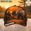 Maxcorners Hunting Skull Hunter Orange Sunset Personalized 3D Cap