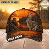 Maxcorners Hunting Skull Hunter Orange Sunset Personalized 3D Cap