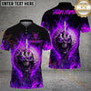 Maxcorners Golf Flaming Skull Face Skeleton Middle Finger Personalized Name, Team Name 3D Shirt (4 Colors)