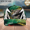 Maxcorners Fishing Cap Underwater Graphic Personalized Name 3D Cap (12 Fish Species)