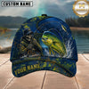 Maxcorners Fishing Skull Fisherman Water Splash Personalized 3D Cap