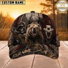 Maxcorners Hunting Skull Bowhunter Red Stripe Camo Personalized 3D Cap