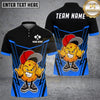 Maxcorners Pickleball Polo Rebellious Ball Mascot Multiple Options Personalized Name, Team Name 3D Shirt