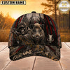 Maxcorners Hunting Skull Bowhunter Red Stripe Camo Personalized 3D Cap