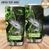 Maxcorners Fishing Tumbler Neon Green Energy Swirl Design Personalized Name Tumbler (13 Species)