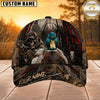 Maxcorners Hunting Skull Bowhunter Red Stripe Camo Personalized 3D Cap