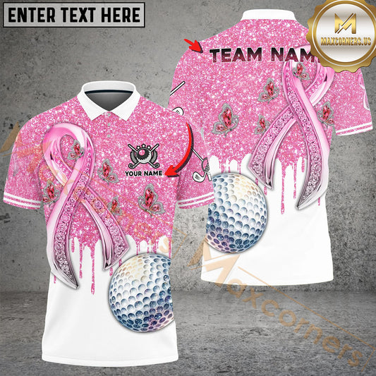 Maxcorners Golf Awareness Edition Personalized Name, Team Name 3D Shirt (4 Colors)