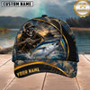 Maxcorners Fishing Skull Fisherman Personalized 3D Cap