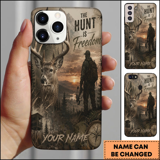 Maxcorners Deer Hunting Freedom Wilderness Personalized Nam 3D Phone Case