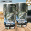 Maxcorners Fishing Tumbler Olive Stone Watercolor Design Personalized Name Tumbler (13 Species)