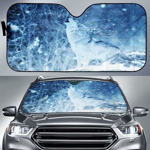 Maxcorners Howling Wolf Auto Sun Shade