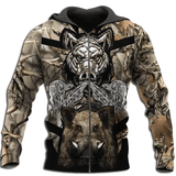 Maxcorners Boar Hunting Custom Name Shirt 3D All Over Printed Clothes