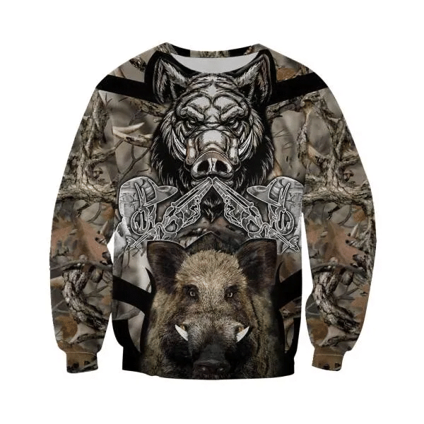 Maxcorners Boar Hunting Custom Name Shirt 3D All Over Printed Clothes