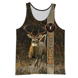 Maxcorners Deer Hunting Brown Camo Custom Name Shirt 3D All Over Printed Clothes