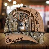 Maxcorners Harold Omond Leather Pattern Hunting Deer Personalized Hats 3D Multicolored
