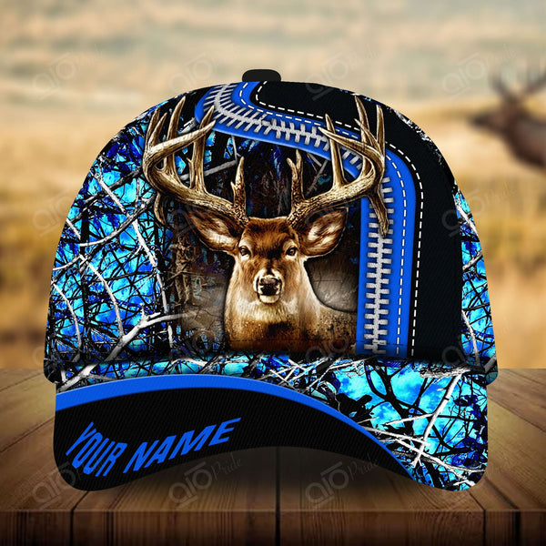 Maxcorners Zipped Pattern Deer Hunting Personalized Hats 3D Multicolored