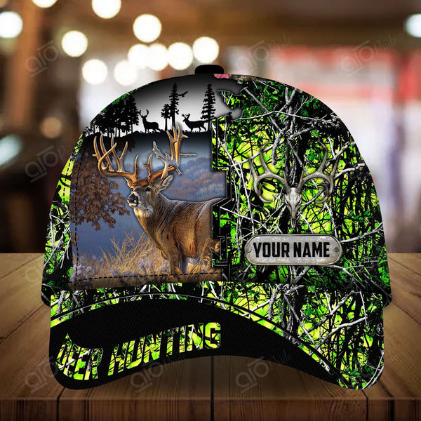 Maxcorners Premium Deer Hunting Cap 2 Personalized Hats 3D Multicolored