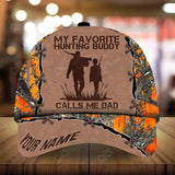 Maxcorners  Epic Konkak Dad And Son Leather Pattern Hunting Deer Personalized Hats 3D Multicolored
