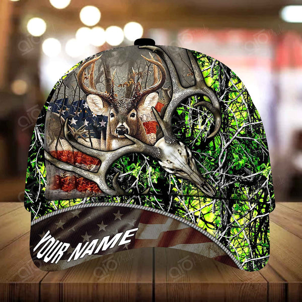 Maxcorners Epic Wriryn-X6 Hunting Deer Personalized Hats 3D Multicolored