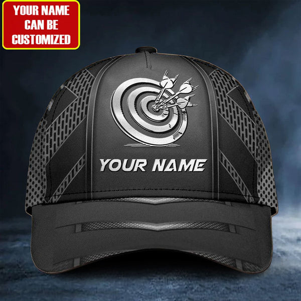 Maxcorners Black Darts Personalized Name 3D Cap