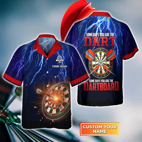 Maxcorners Darts Some Days You Are The Dartboard Customized Name 3D Hawaiian Shirt