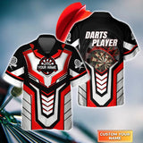 Maxcorners Darts Player Sport Jerseys Customized Name 3D Hawaiian Shirt