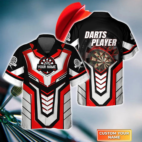 Maxcorners Darts Player Sport Jerseys Customized Name 3D Hawaiian Shirt