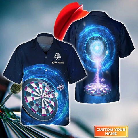 Maxcorners Darts Galaxy Customized Name 3D Hawaiian Shirt