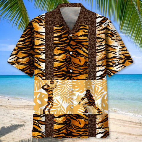 Maxcorner Volleyball Leopard Skin Hawaiian Shirt
