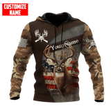 Maxcorners Deer Hunting Camo Season Custom Name Shirt 3D All Over Printed Clothes