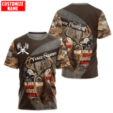 Maxcorners Deer Hunting Camo Season Custom Name Shirt 3D All Over Printed Clothes