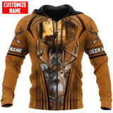 Maxcorners Deer Hunting Shirts  Custom Name Shirt 3D All Over Printed Clothes