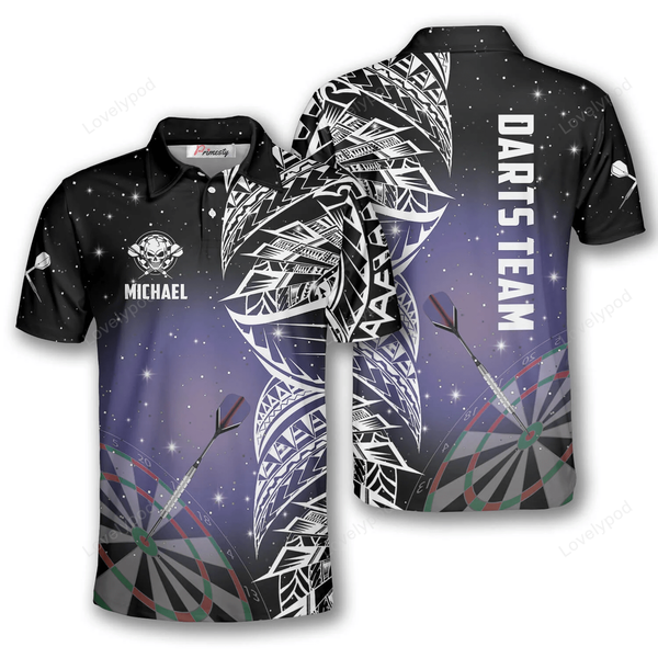 Maxcorners Night Sky Darts Personalized Name And Team Name 3D Shirt