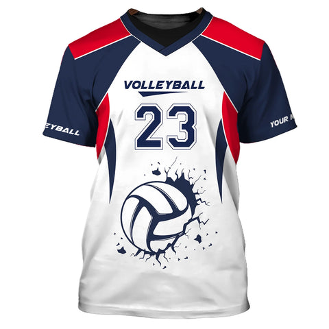 Maxcorners Volleyball Wall Break Personalized Name And Number 3D Unisex Shirt