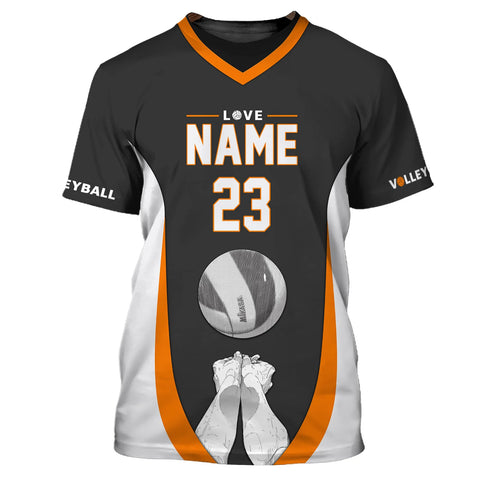 Maxcorners Volleyball with hand custom name and number 3D Unisex Shirts