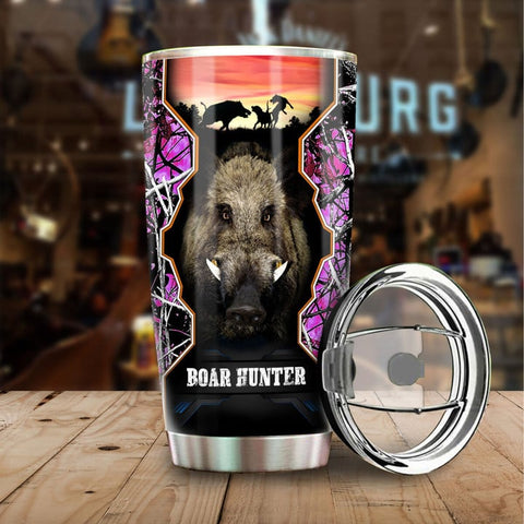 Maxcorners Camo Boar Hunting Hunting Stainless Steel Tumbler