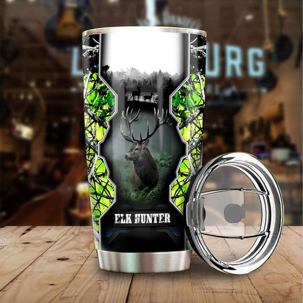 Maxcorners Camo Elk Hunting Stainless Steel Tumbler