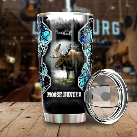 Maxcorners Camo Moose Hunting Hunting Stainless Steel Tumbler