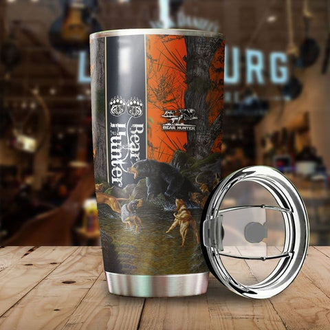 Maxcorners Black Bear Hunting Stainless Steel Tumbler