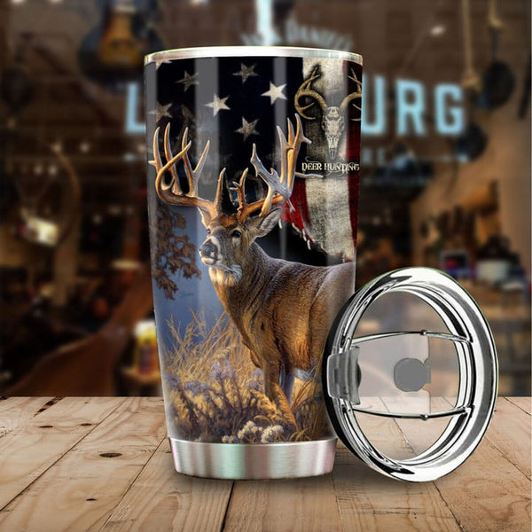 Maxcorners Elk Hunting Camo Hunting Stainless Steel Tumbler