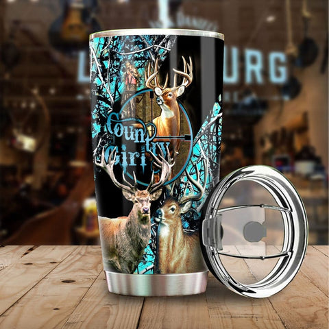 Maxcorners Country Girl Hunting Stainless Steel Tumbler