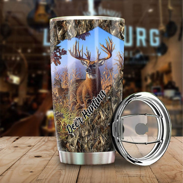 Maxcorners Deer Hunting Stainless Steel Tumbler