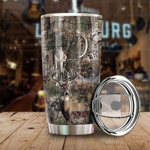 Maxcorners Beautiful Hunting Camo Stainless Steel Tumbler