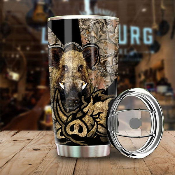 Maxcorners Boar Hunting Camo Stainless Steel Tumbler