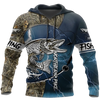 Maxcorners NORTHERN PIKE Fishing 3D Hoodie