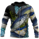 Maxcorners SALTWATER Fishing 3D Hoodie